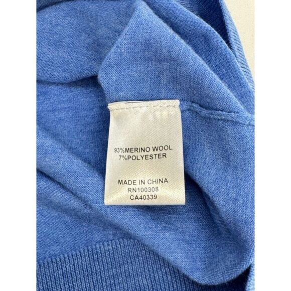 NWT Peter Millar Excursionist Flex Quarter Zip Wool Sweater VESSL Blue XXL $350 - Picture 6 of 9